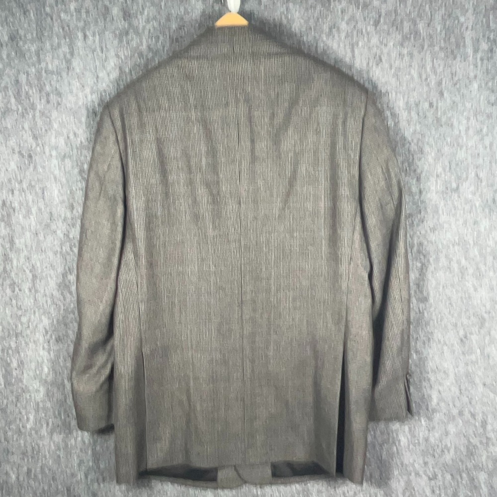 Jos A Bank‎ Tailored Fit Travelers Houndstooth Wool Blazer Men's 42R Gray Plaid - Picture 7 of 12
